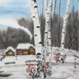 何一鳴 四尺斗方《瑞雪豐年》 冰雪畫派畫家 師從于志學(xué)