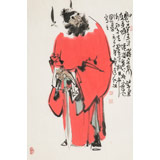 【已售】連紅武 四尺三開《鎮宅圖》 徐悲鴻畫院華北分院副院長