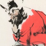 【已售】連紅武 四尺三開《鎮(zhèn)宅圖》 徐悲鴻畫院華北分院副院長