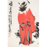 【已售】連紅武 四尺三開《鎮宅圖》 徐悲鴻畫院華北分院副院長