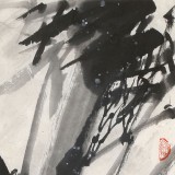 楊勁松 四尺三開《勁節(jié)凌風(fēng)》 貴州省美術(shù)家協(xié)會會員