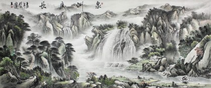 【已售】張宏達(dá) 小八尺《泉淵廣長(zhǎng)》