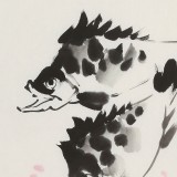 庾超然 四尺三開《有余圖》 黃鶴樓書畫院院長