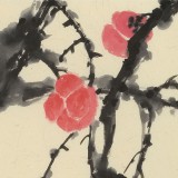 楊勁松 四尺三開《秋實》 貴州省美術家協會會員