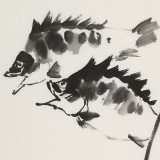庾超然 四尺三開《有余圖》 黃鶴樓書畫院院長