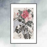 崔春剛 四尺三開《花開富貴》 青年才俊 中國當代書畫研究院理事