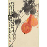 楊勁松 四尺三開《福祿臨門》 貴州省美術(shù)家協(xié)會會員