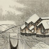 王永剛 四尺斗方《雪鄉初雪》 78歲國家一級美術師（詢價）