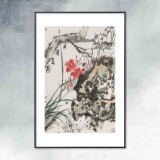 崔春剛 四尺三開《花開富貴》 青年才俊 中國當代書畫研究院理事
