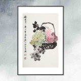 庾超然 四尺三開《碩果圖》 黃鶴樓書畫院院長