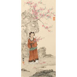 何揮毫 《拈花仕女圖》 當代新安畫派代表性名家