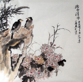 李明成四尺斗方《傲雪清風(fēng)》