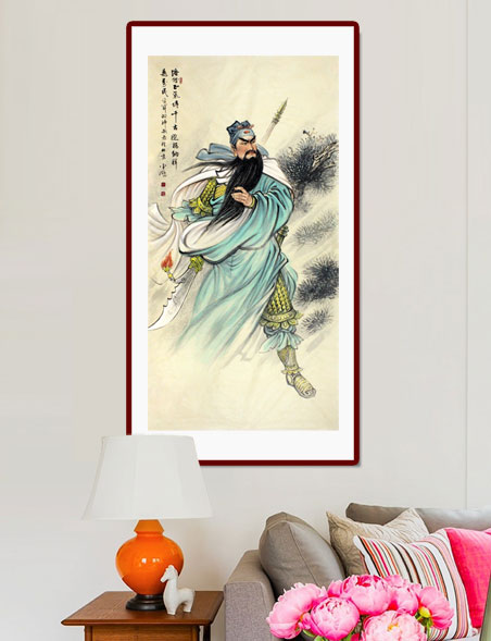 客廳招財關公像